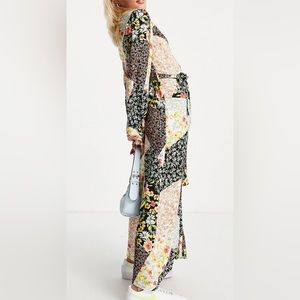 New look Midaxi shirt dress in patchwork floral pattern